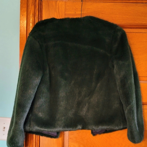 Green Faux Fur Coat - Picture 4 of 7